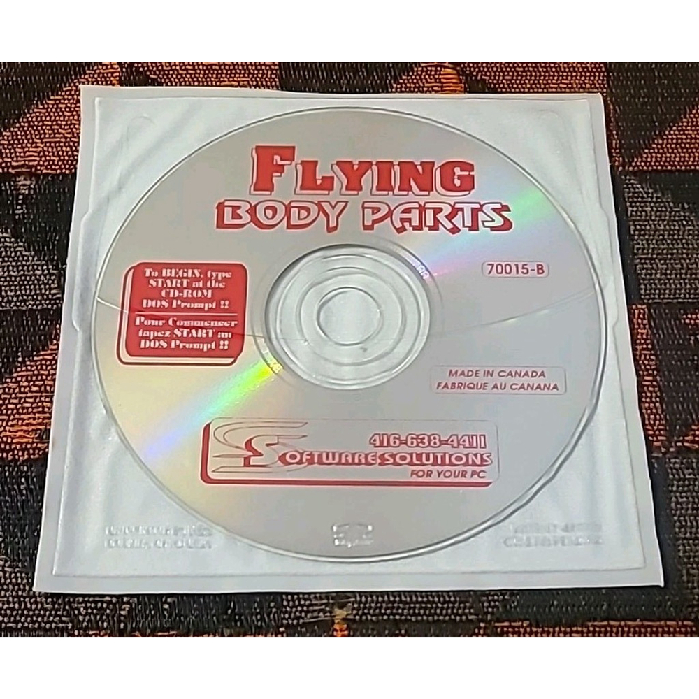 Flying Body Parts PC CD-Rom By Software Solutions Horror Game Collection *Disc
